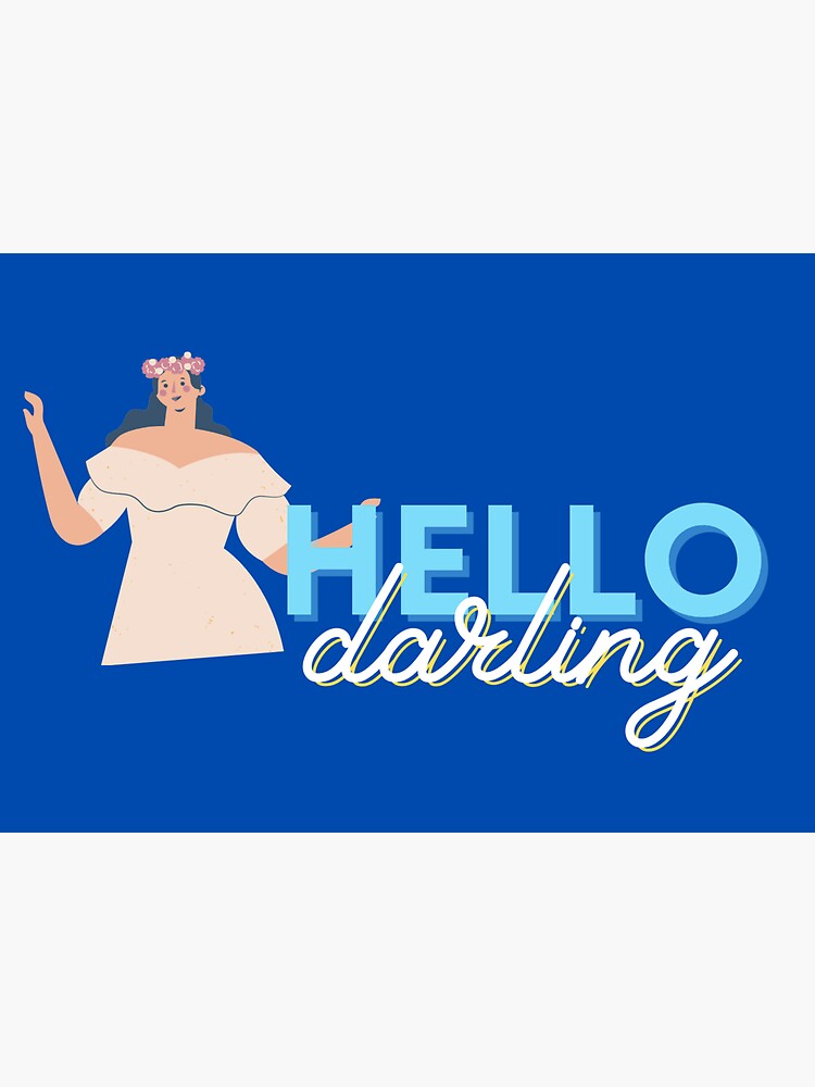 "Hello Darling" Sticker by candyosman Redbubble
