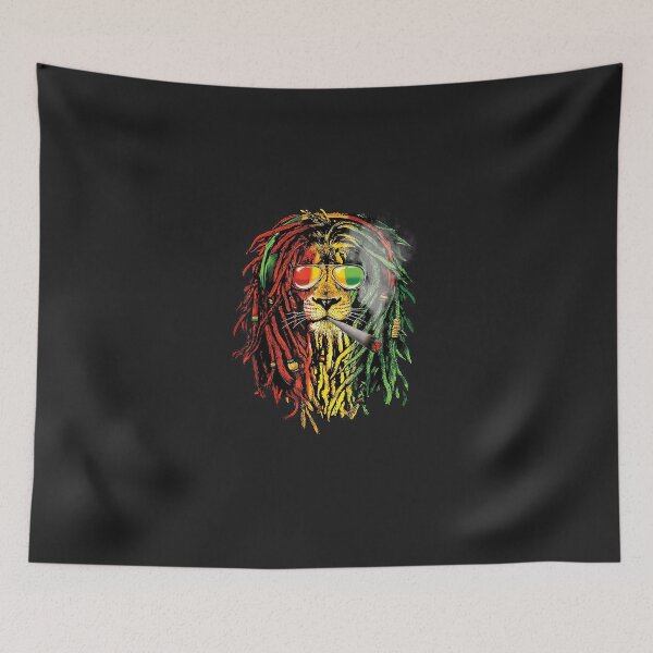 Item preview, Reggae Music Weed lovers shirt Smoking Jamaican royal lion T-Shirt designed and sold by Latashiastore.