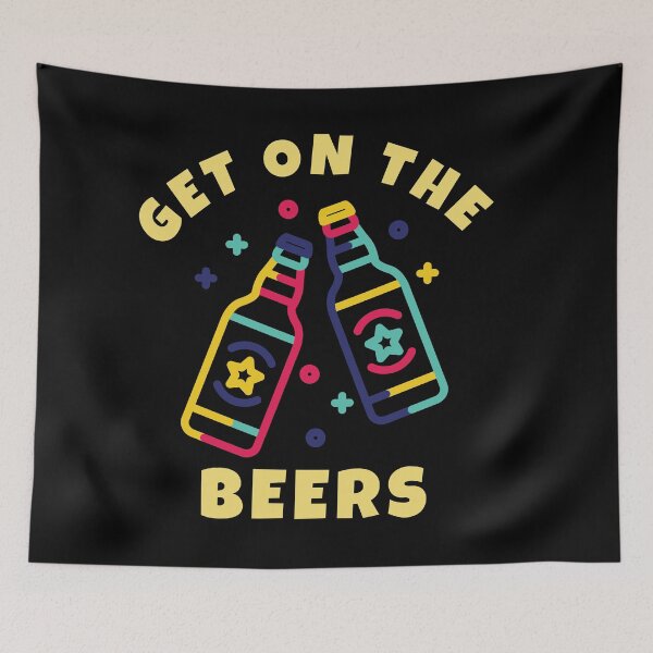 Artikelvorschau, Daniel Andrews GET ON THE BIER Cheers Glasses Bright 80s entworfen und verkauft von a-little-ink.