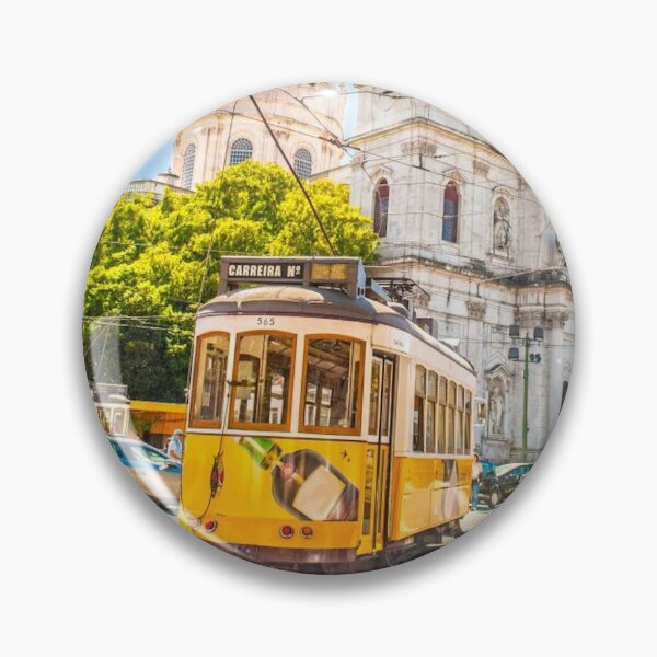 Item preview, Nostalgic Lisbon Tram on City Street Old Europe designed and sold by MindChirp.