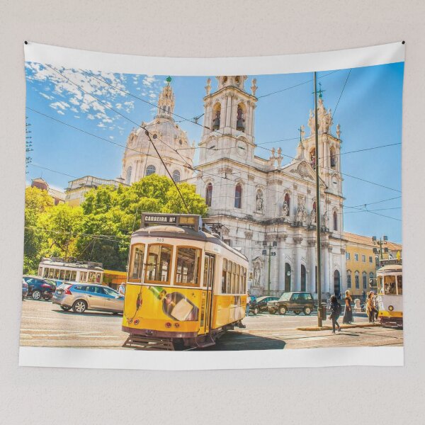 Item preview, Nostalgic Lisbon Tram on City Street Old Europe designed and sold by MindChirp.