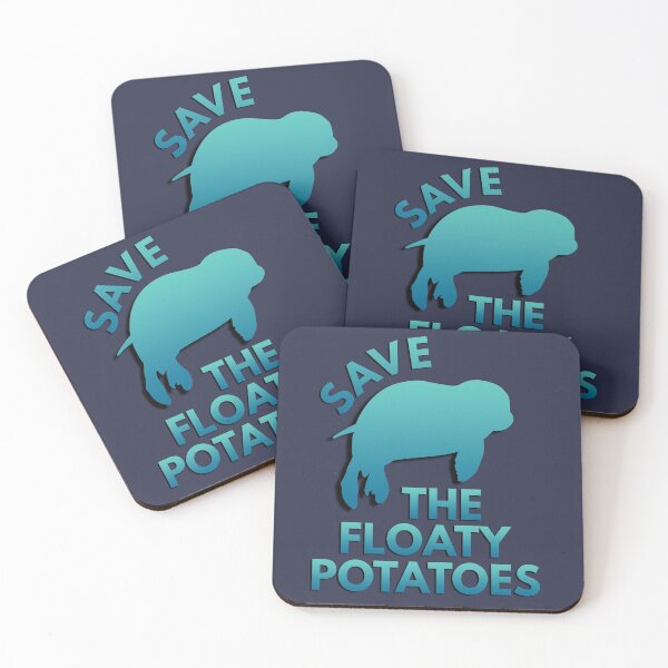 Item preview, Save the Manatees Dugong Floaty Potatoes Funny designed and sold by azmndesigns.