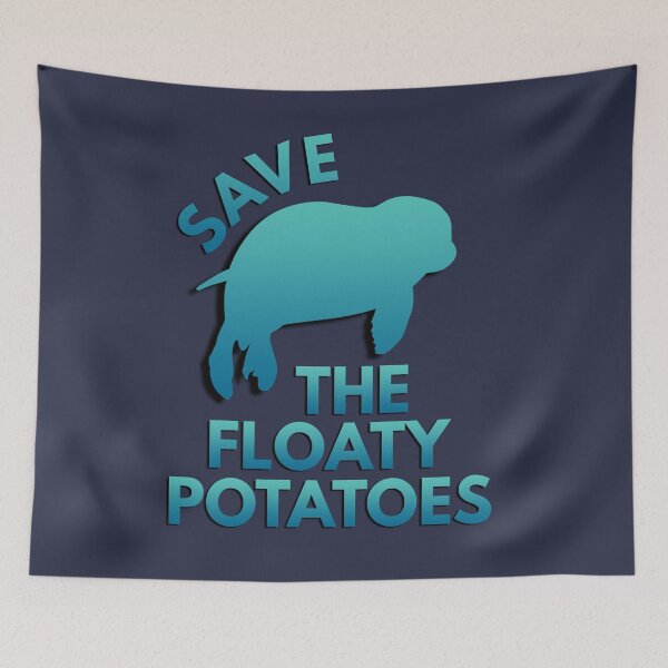 Item preview, Save the Manatees Dugong Floaty Potatoes Funny designed and sold by azmndesigns.
