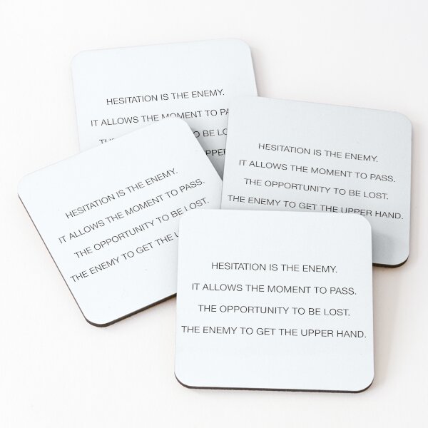 Item preview, Jocko Willink Hesitation Is The Enemy Quote  designed and sold by JamiePullThatUp.