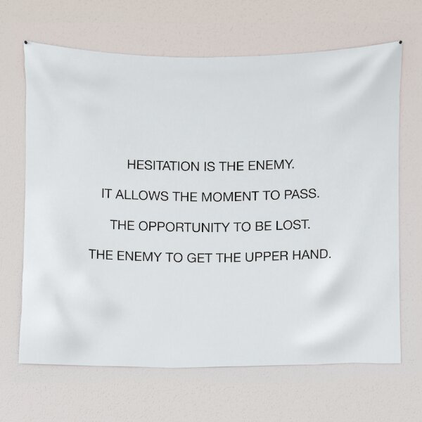 Item preview, Jocko Willink Hesitation Is The Enemy Quote  designed and sold by JamiePullThatUp.