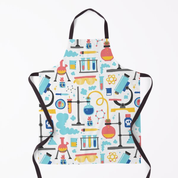 Chemistry lab science equipment pattern Apron