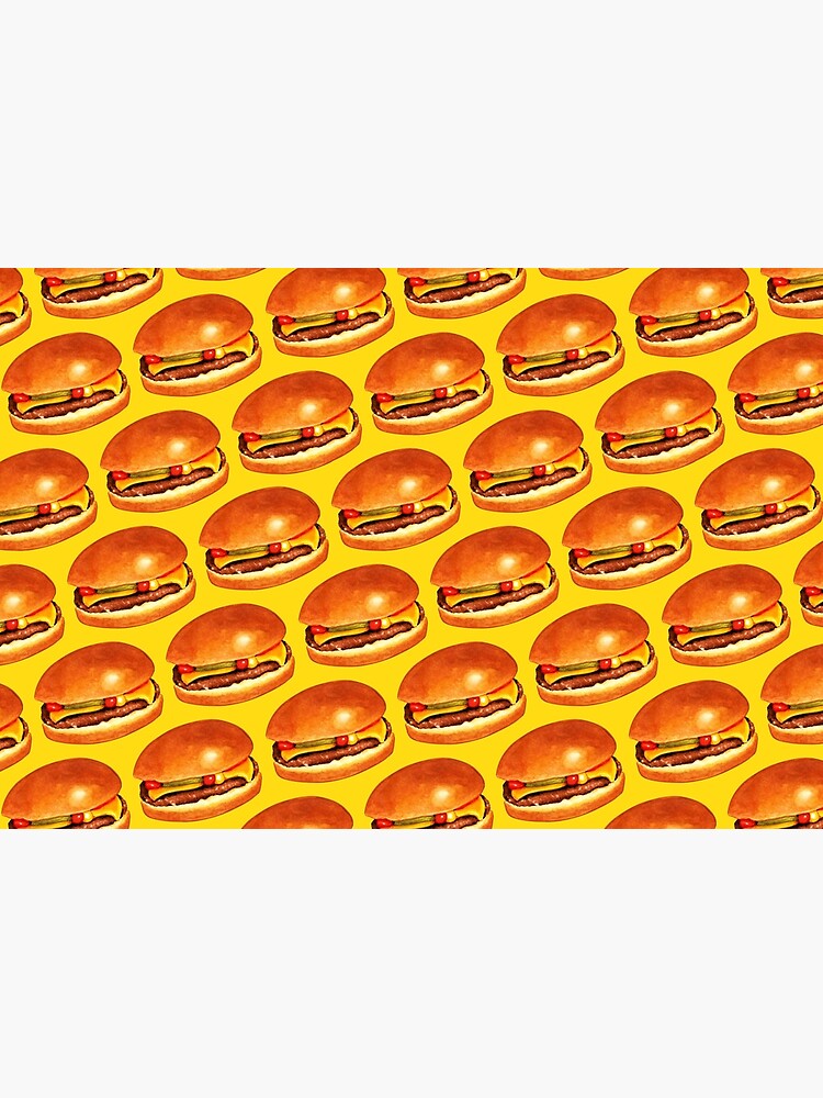 Thumbnail 3 of 3, Journal, Cheeseburger 5 Pattern - Yellow designed and sold by KellyGilleran.