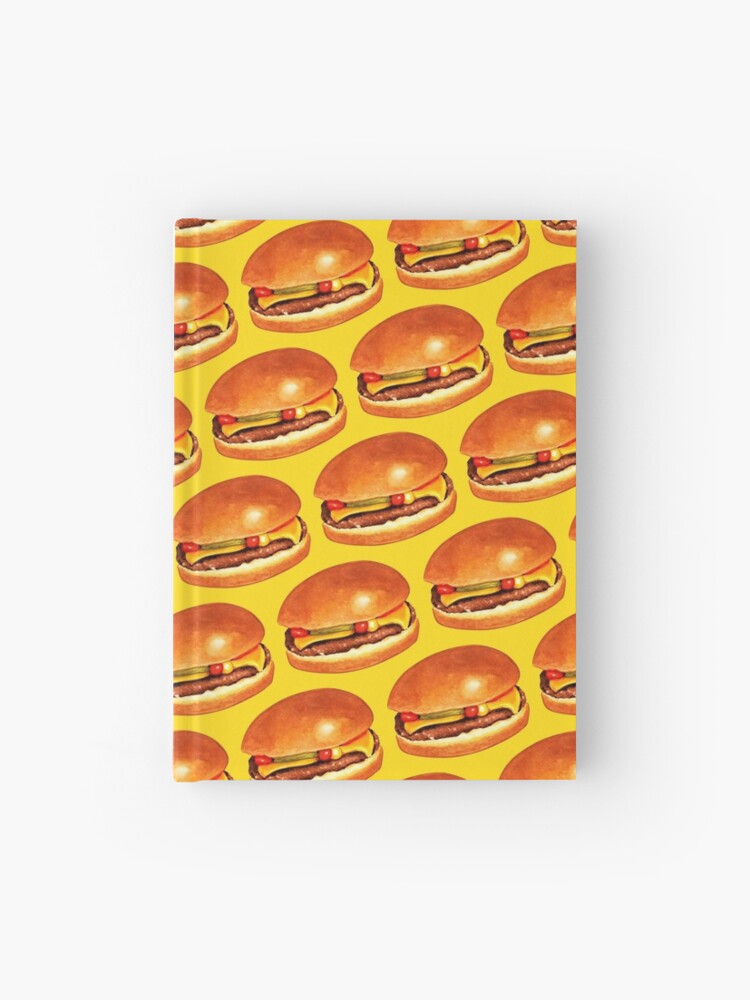 Thumbnail 1 of 3, Journal, Cheeseburger 5 Pattern - Yellow designed and sold by KellyGilleran.