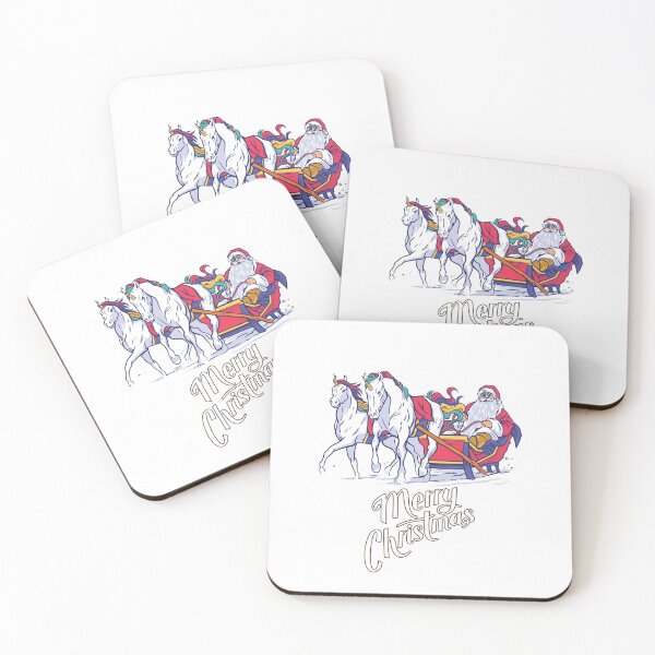 Item preview, SANTA CLAUS RIDING UNICORN, MERRY CHRISTMAS designed and sold by Delicious Design ⭐⭐⭐⭐⭐.