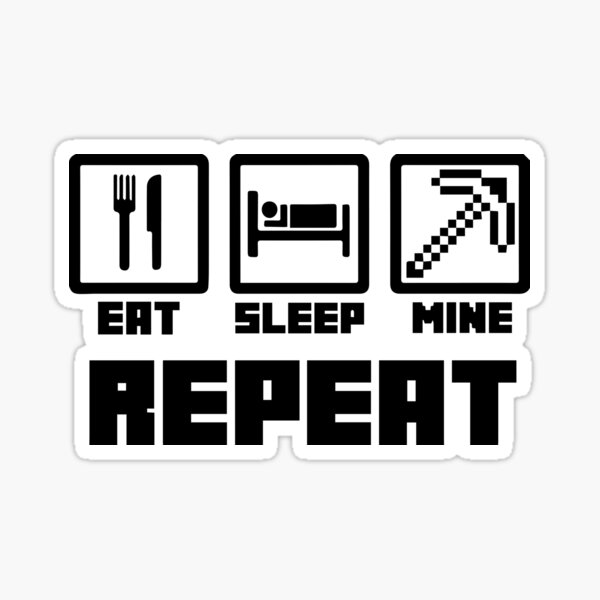 Unofficial Eat Sleep Mine Repeat Shoulder Bag Just Logo