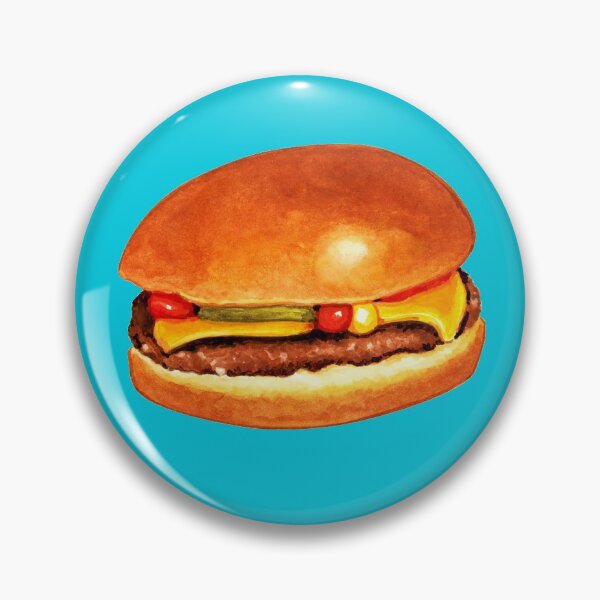 Item preview, Cheeseburger 5 Pattern - Blue designed and sold by Kelly  Gilleran.