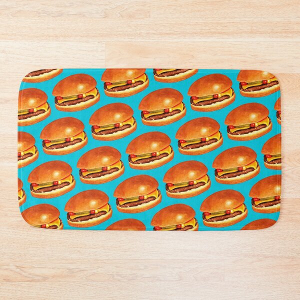 Item preview, Cheeseburger 5 Pattern - Blue designed and sold by Kelly  Gilleran.
