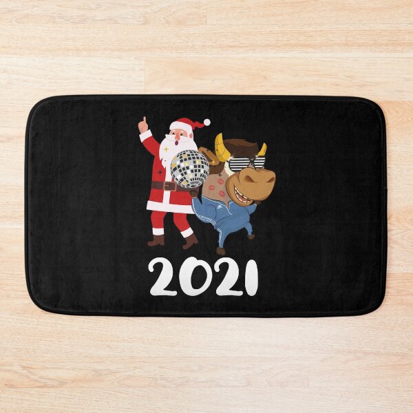 Item preview, New Year 2021 Symbol Animal Ox - Funny Ox In Retro Sunglasses With Dancing Santa  Disco Dancers Cool Xmas Gift designed and sold by FunnySunny T-Shirts.