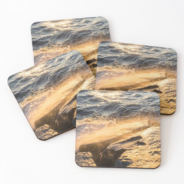 Item preview, Golden Shower on the Rocks - Slo Mo Waves and Sunlight designed and sold by Georgia Mizuleva.