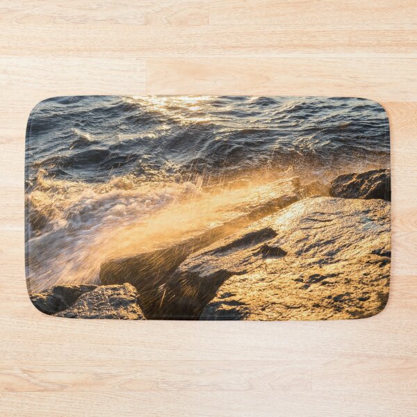Item preview, Golden Shower on the Rocks - Slo Mo Waves and Sunlight designed and sold by Georgia Mizuleva.