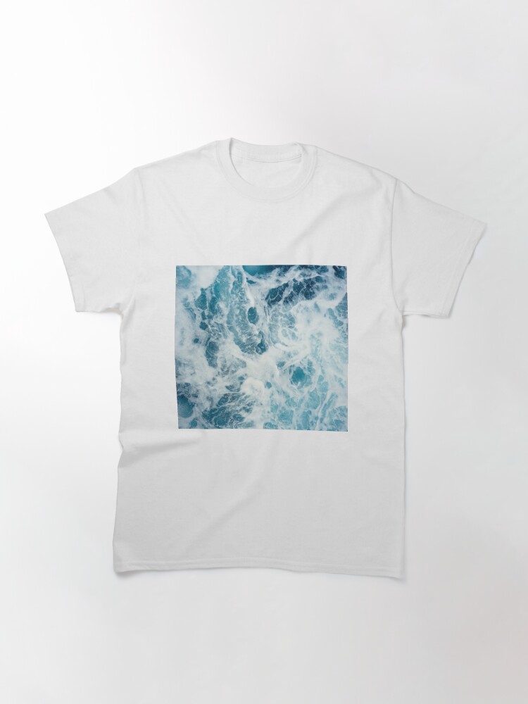 Thumbnail 3 of 7, Classic T-Shirt, Blue Ocean Waves designed and sold by Mathildelee.