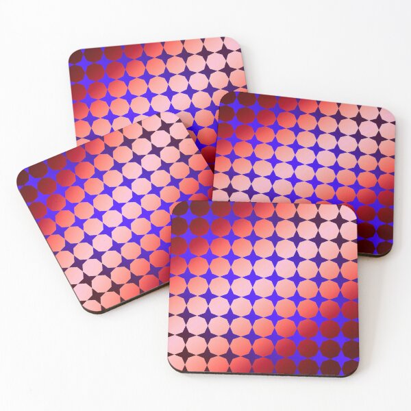 Item preview, Red Indigo Ombre Octagons designed and sold by Shapes-Mania.