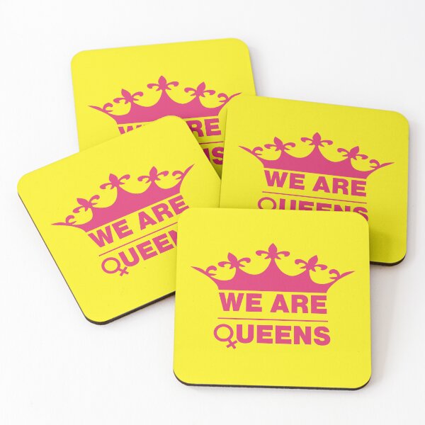Item preview, We Are Queens - Pink On Yellow designed and sold by IKDG.