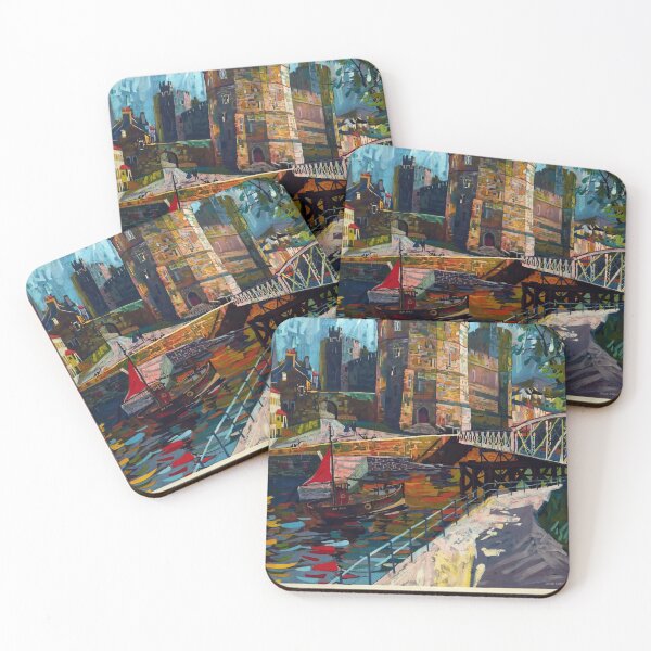 Item preview, retro Caernavron Castle designed and sold by CorasPosters.