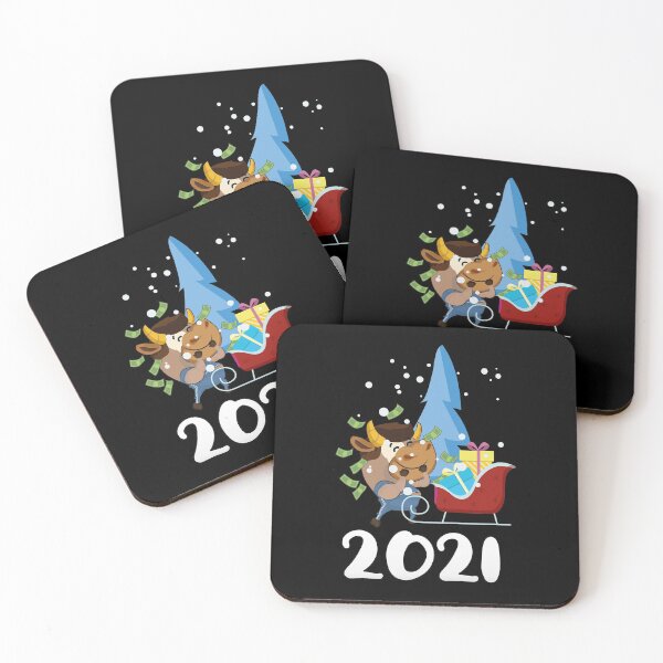 Item preview, Cool New Year Ox Chinese Animal Of The Year 2021 - Ox Near The Christmas Tree Cool Xmas New Year Gift designed and sold by FunnySunny T-Shirts.