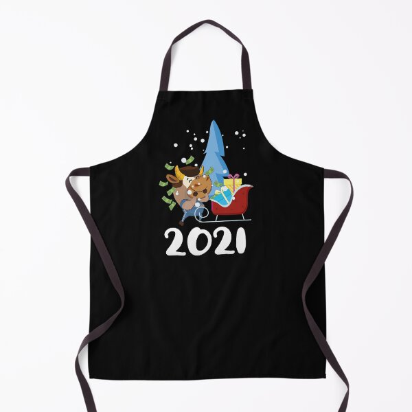 Item preview, Cool New Year Ox Chinese Animal Of The Year 2021 - Ox Near The Christmas Tree Cool Xmas New Year Gift designed and sold by FunnySunny T-Shirts.