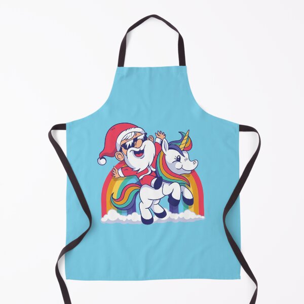 Item preview, SANTA CLAUS RIDING A CUTE CHRISTMAS UNICORN designed and sold by Delicious Design ⭐⭐⭐⭐⭐.