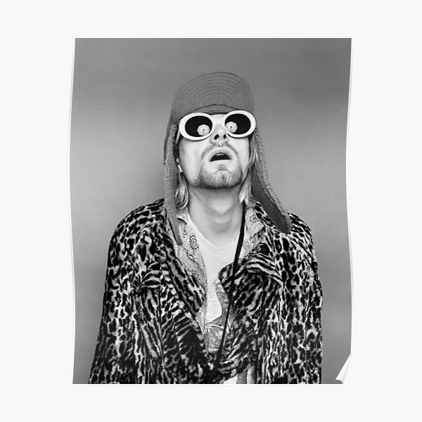 Kurtcobain sunglasses hat Poster
