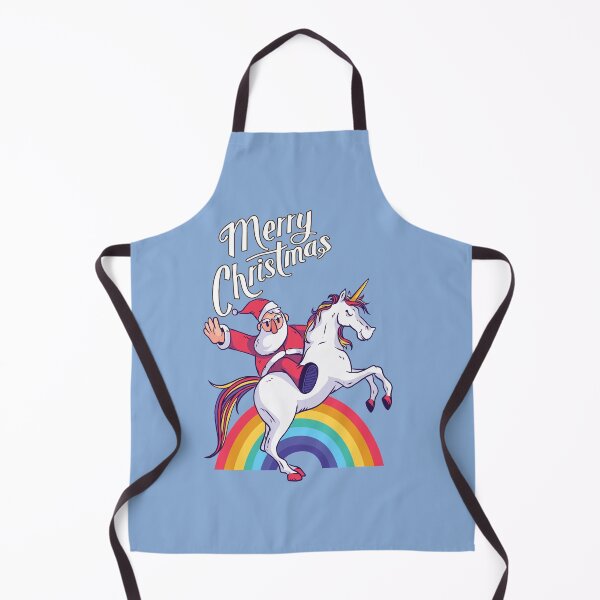 Item preview, SANTA CLAUS RIDING A CUTE CHRISTMAS UNICORN designed and sold by Delicious Design ⭐⭐⭐⭐⭐.