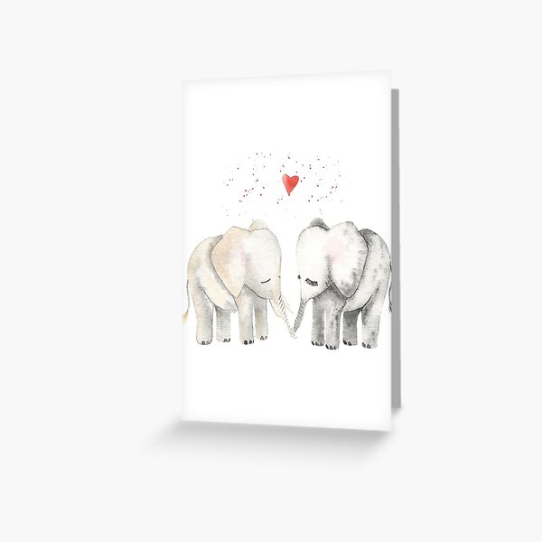Elephant love Greeting Card