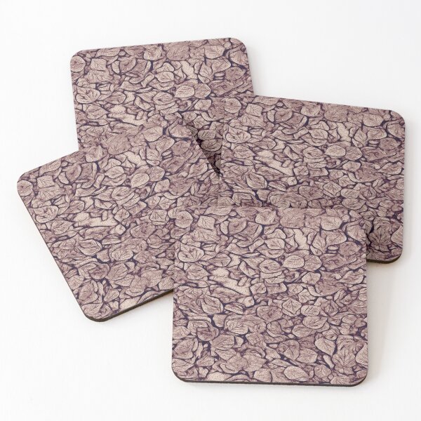 Item preview, Decorative fallen leaves - mauve designed and sold by SulkaCreative.