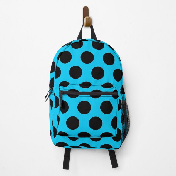 Item preview, Large black polka dots on blue designed and sold by Feeling Artsy.