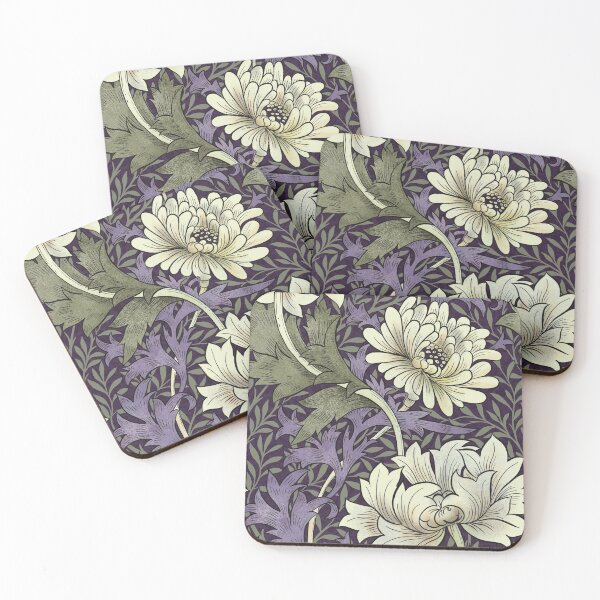 Item preview, William Morrisa floral pattern in purple and green designed and sold by Gaia Marfurt.
