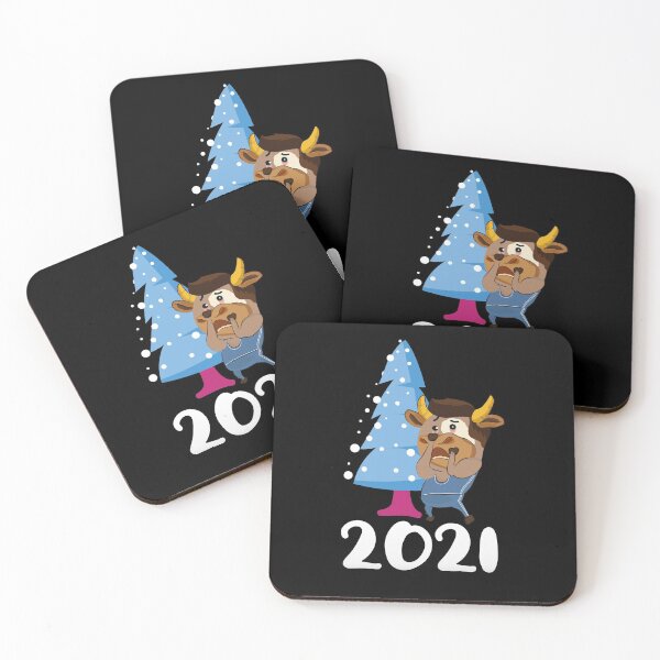Item preview, Funny Crying New Year Ox Chinese Zodiac Animal Of The Year 2021 Cool Christmas New Year Gift designed and sold by FunnySunny T-Shirts.