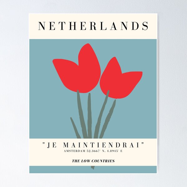 Aperçu de l'œuvre Affiche de voyage aux Pays-Bas créée et vendue par CaseHaus.