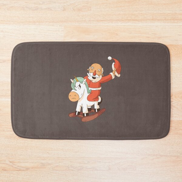 Item preview, SANTA CLAUS RIDING A CUTE CHRISTMAS UNICORN designed and sold by Delicious Design ⭐⭐⭐⭐⭐.