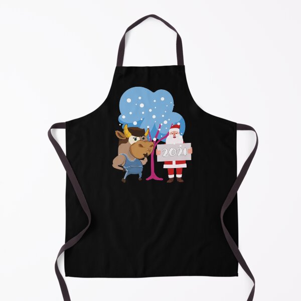 Item preview, Cute Thoughtful Ox With Santa New Year 2021 Symbol Chinese Zodiac Animal Funny Xmas New Year Gift designed and sold by FunnySunny T-Shirts.