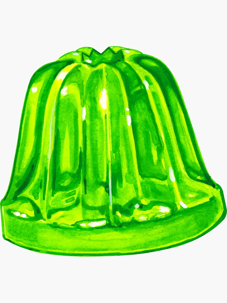 "Green Jello Mold Pattern Lime" Sticker for Sale by KellyGilleran