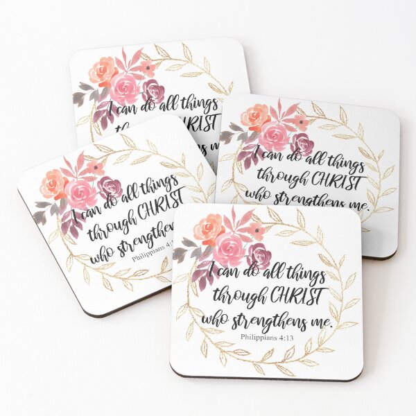 Item preview, Philippians 4:13 I can do all things through CHRIST who strengthens me. designed and sold by BlossomWrites.