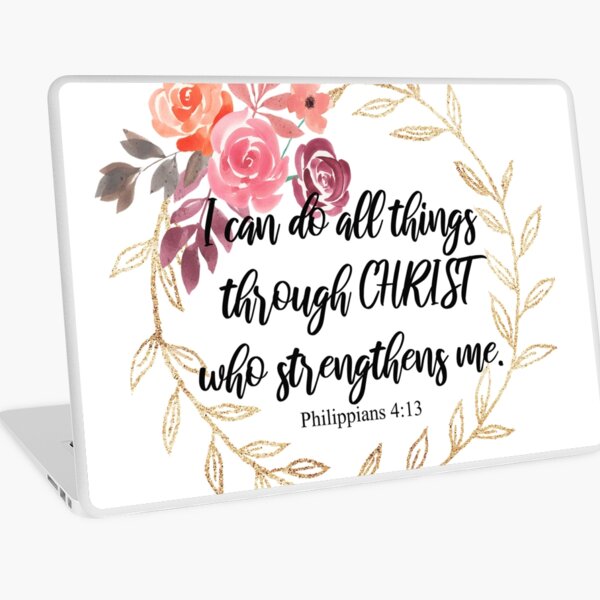Aperçu de l'œuvre Philippiens 4:13 Je peux tout faire par CHRIST qui me fortifie. créée et vendue par BlossomWrites.