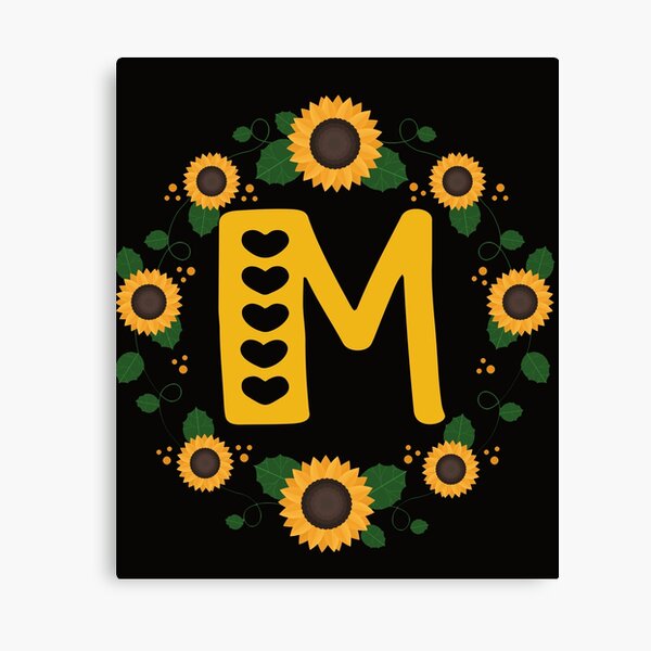 Monogram letter mm logo design canvas prints for the wall • canvas