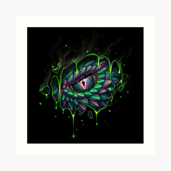 Dragon Eye Acid Art Print