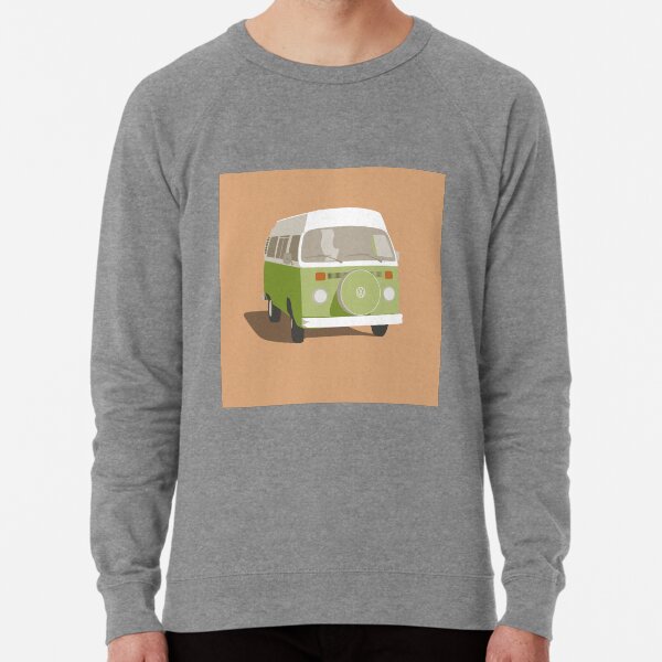 Campervan bright green Lightweight Sweatshirt
