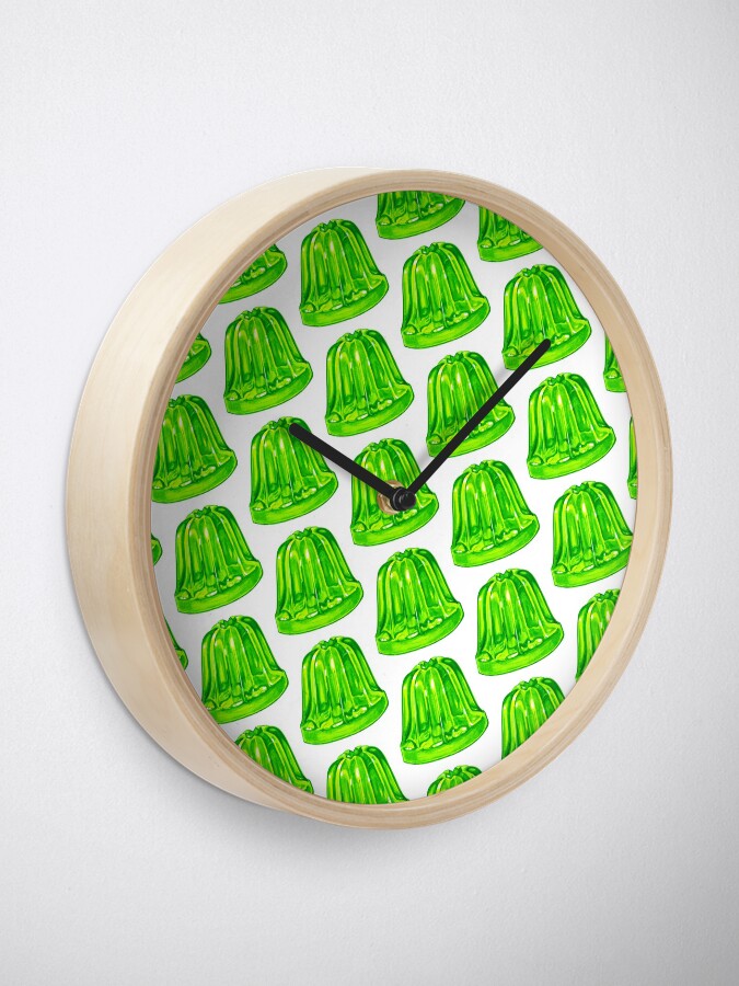 Alternate view of Green Jello Mold Pattern - White Clock