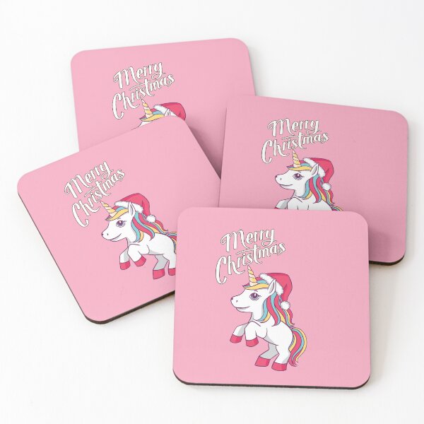 Item preview, MERRY CHRISTMAS CUTE CHRISTMAS SANTA UNICORN designed and sold by Delicious Design ⭐⭐⭐⭐⭐.