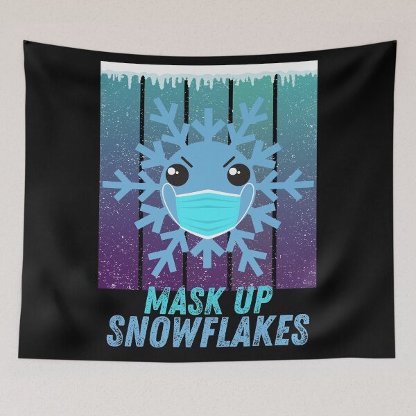 Item preview, Mask Up Snowflakes Angry Snowflake Wearing Mask designed and sold by RKSDesigns.