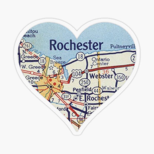 Item preview, Rochester NY Vintage Map designed and sold by Southwestsky.