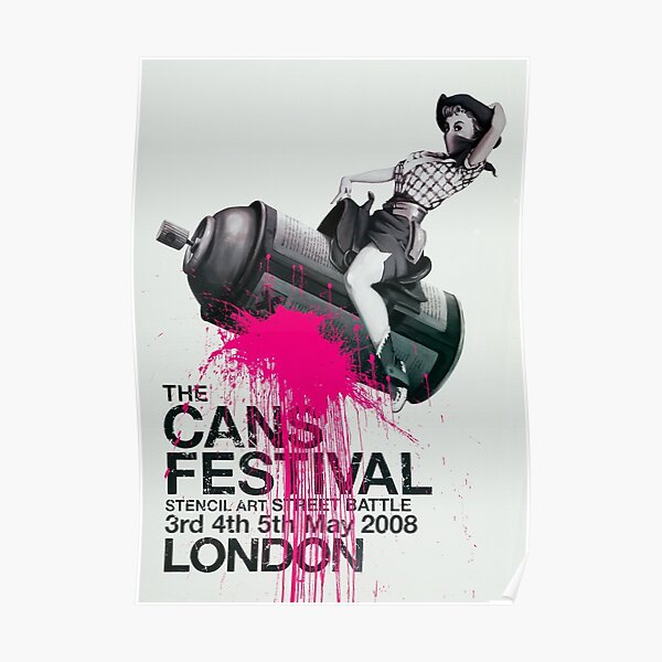 The Cans Festival Stencil Art Street Battle Poster - London 2008 Poster
