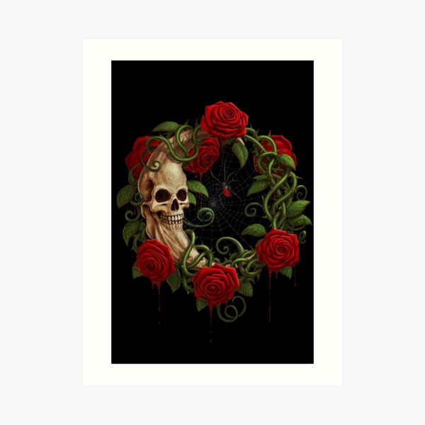 Skeleton Moon Art Print