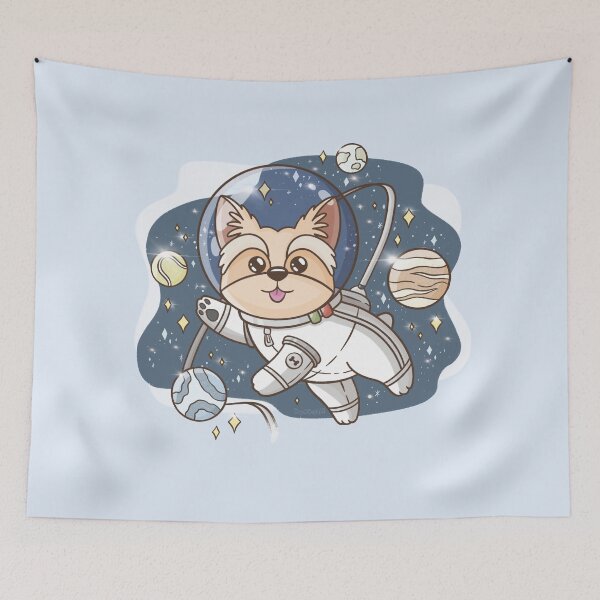 Item preview, Yorkie in Space Suit designed and sold by doodella.
