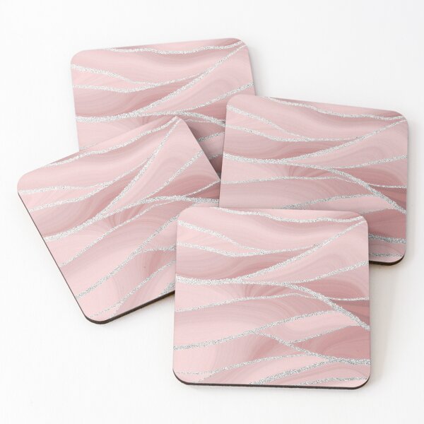 Item preview, Blush Peach Faux Marble Agate Ocean Waves designed and sold by MysticMarble.